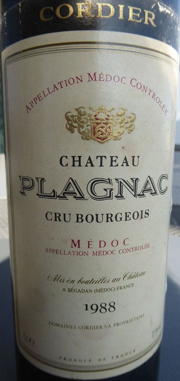 1986 er Chateau Plagnac, Cru Burgois AC Medoc (1,5 l)