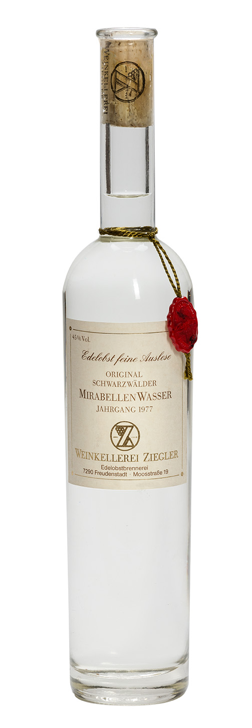 Mirabellenwasser - Ernte 1977  45% Vol. (0,5 l)