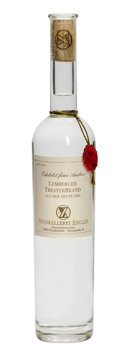 Lemberger Tresterbrand - Ernte 1990  45% Vol. (0,5 l)