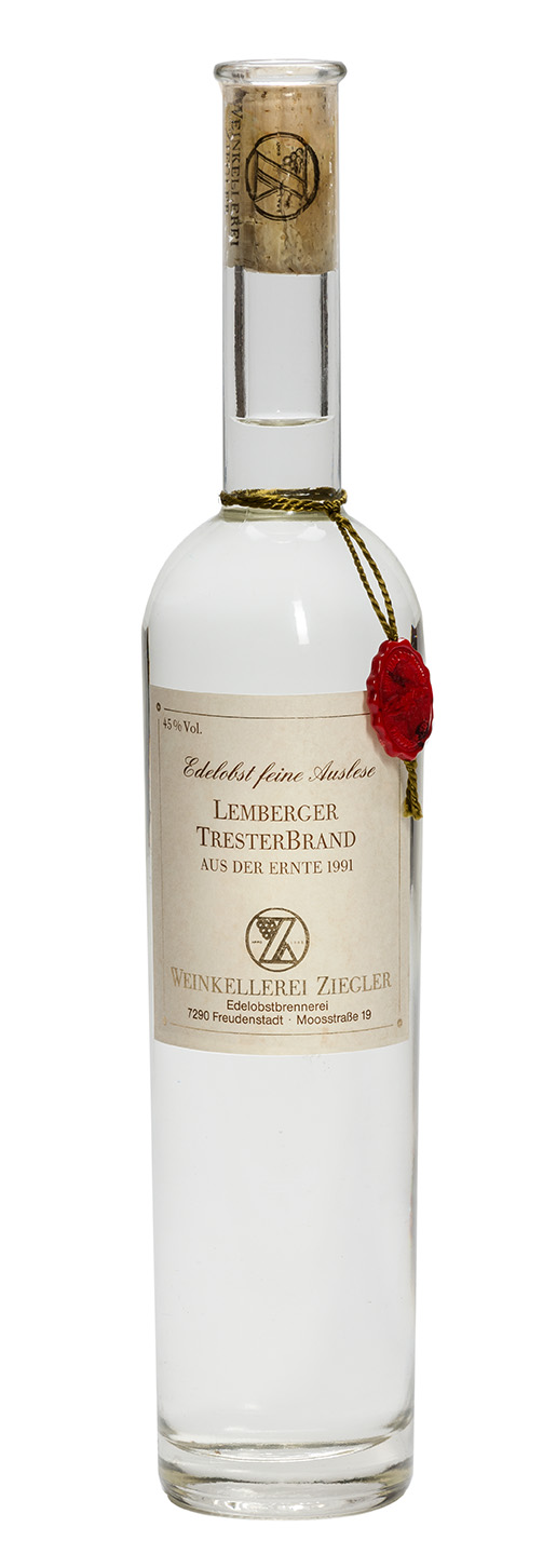 Lemberger Tresterbrand - Ernte 1991  45% Vol. (0,5 l)