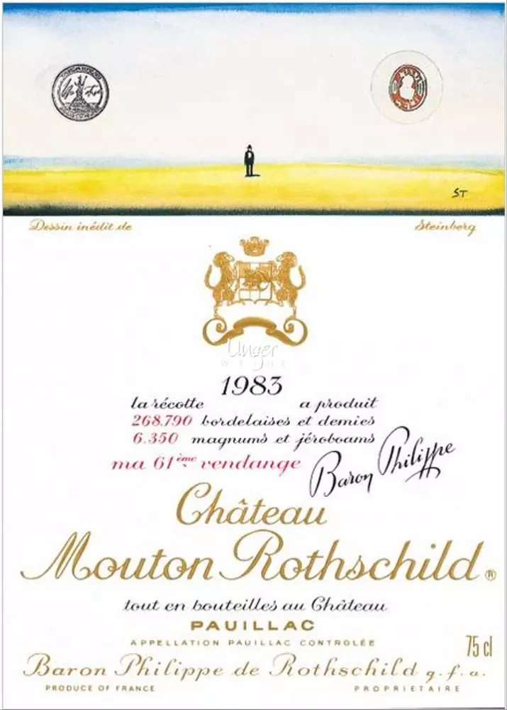 1983 er Chateau Mouton Rothschild, Pauillac, Premier  (0,75 l)