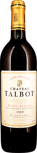 1989 er  Chateau Talbot, Quatrieme Grand Cru classe, AC St. Julien - Medoc  (0,75 l)